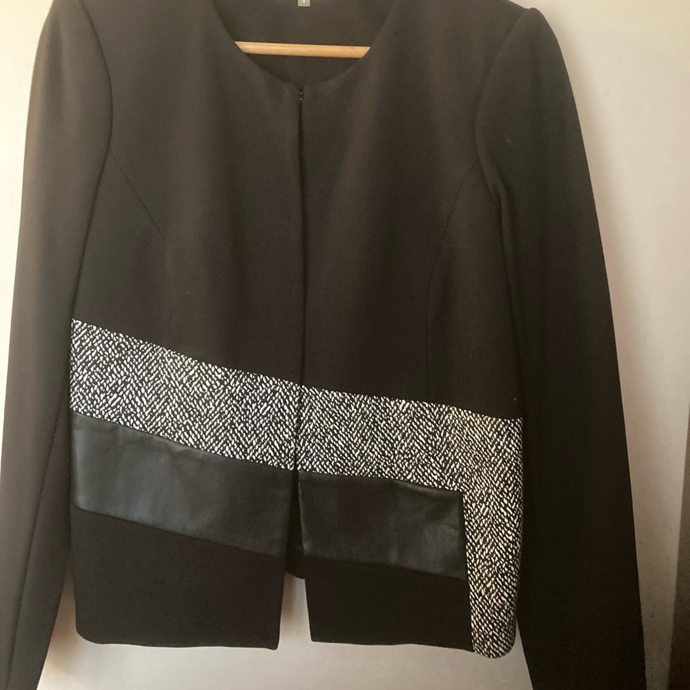 Calvin Klein Black and Gray Blazer